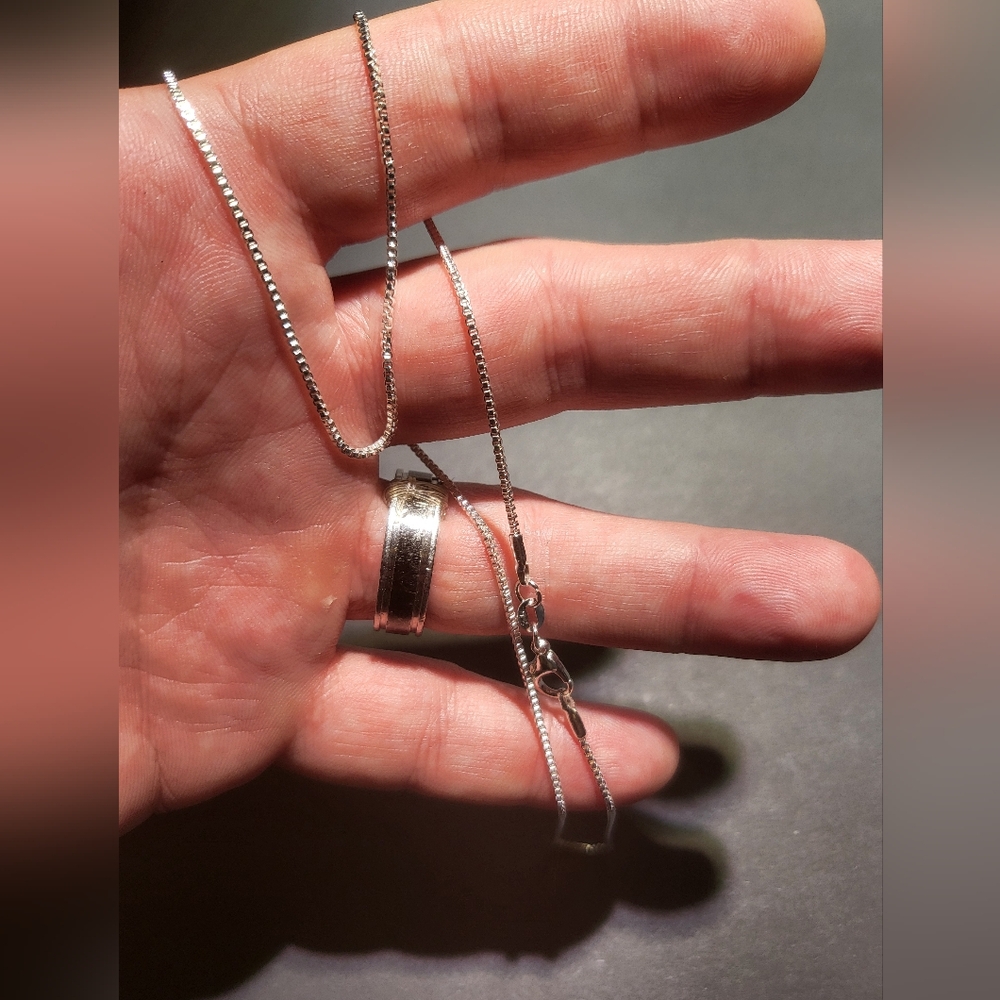 .925 box link necklace....24029